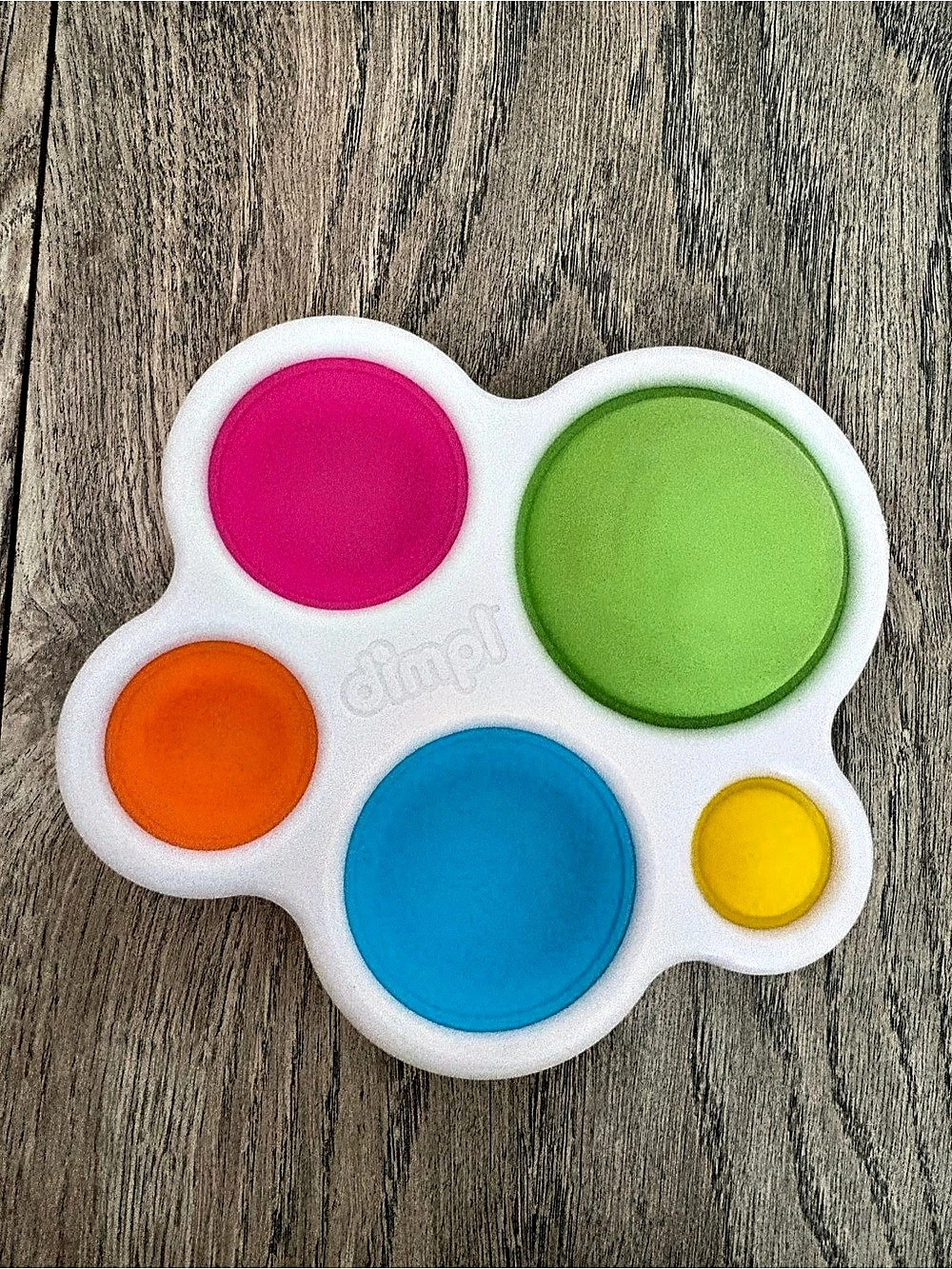 Fat Brain Toys Dimpl Fidget Sensory Toy in White & Green Like New